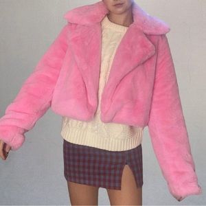 🔥SALE🔥Nasty Gal Pink Faux Fur Jacket